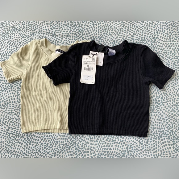 Zara Contour Crop Tops - Picture 2 of 6